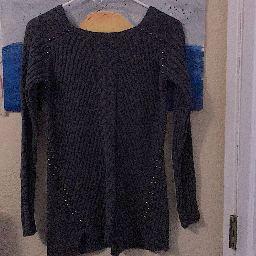 A gray sweater